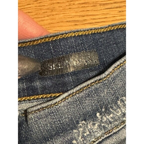 Judy Blue Jeans Womens 7/28‎ Blue Skinny Fit Distressed Stretch Denim Pants City - Picture 7 of 13